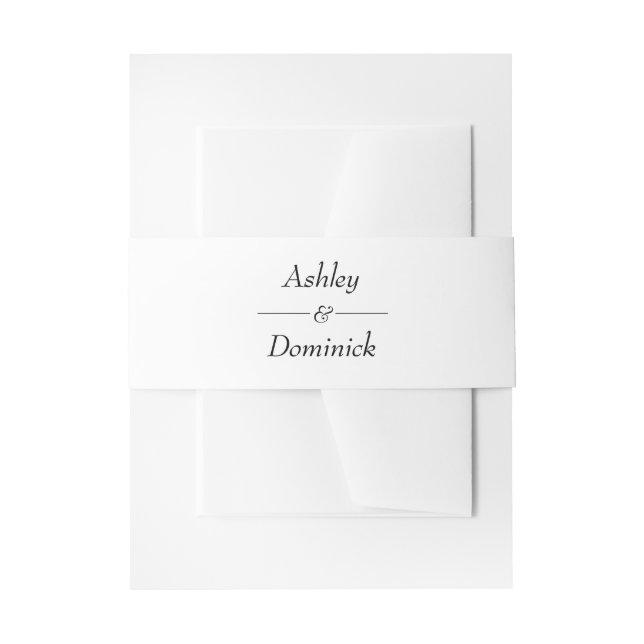 Bandeau De Faire-part Enveloppe de mariage rustique simple italique (Devant example)