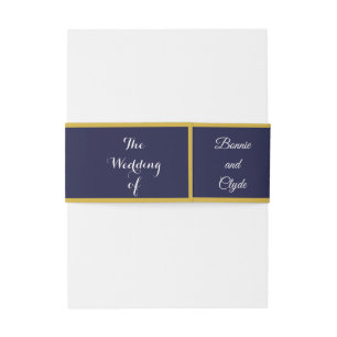 Bandeau De Faire-part Enveloppement de bande de ventre romantique pour l
