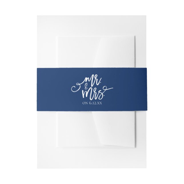 Bandeau De Faire-part Enveloppement faire-part de mariage / Bande ventre (Devant example)
