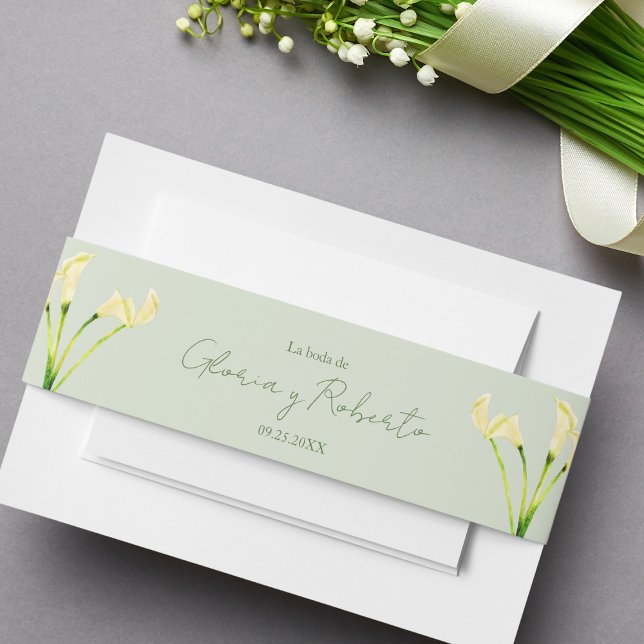 Bandeau De Faire-part Espagnol, Cinta Sobre Invitación Boda, Mariage (Créateur téléchargé)