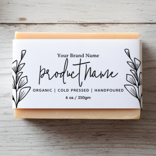 Bandeau De Faire-part Étiquette de manchon de savon en linéaire floral a