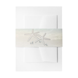 Bandeau De Faire-part Étoile de mer blanche de plage Mariage d'été éléga