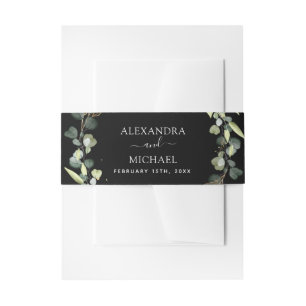 Bandeau De Faire-part Eucalyptus de mariage verdure succulent élégant ch