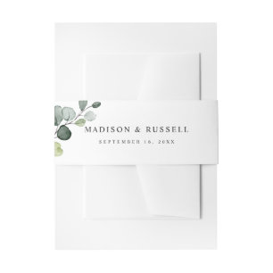 Bandeau De Faire-part Eucalyptus Feuille Botanical Green