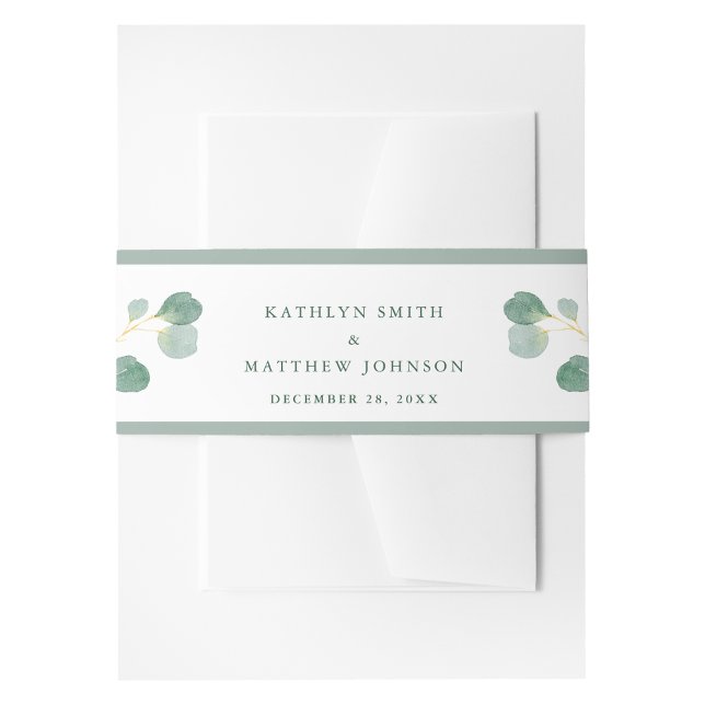 Bandeau De Faire-part Eucalyptus Verdure Moderne Élégant Mariage d'été (Créateur téléchargé)
