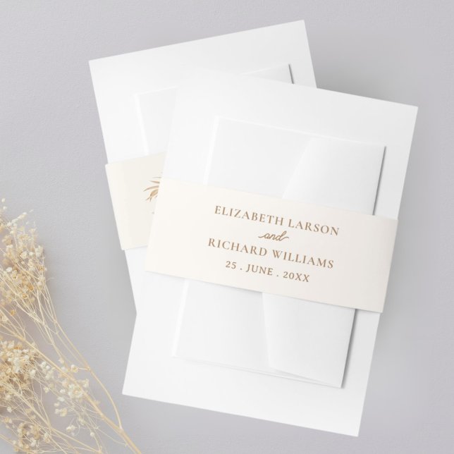 Bandeau De Faire-part Exotique moderne Boho Mariage tropical (Créateur téléchargé)