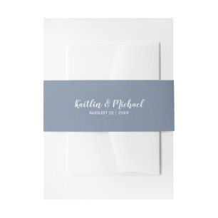 Bandeau De Faire-part Faire-part de mariage - Bande ventre 2 Dusty Blu