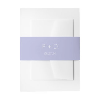 Bandeau De Faire-part Faire-part de mariage bleu Monogramme moderne