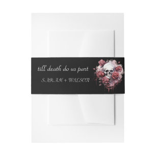 Bandeau De Faire-part Faire-part de mariage d'Halloween crâne gothique