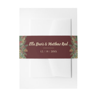 Bandeau De Faire-part Faire-part de mariage Evergreen Noël élégant
