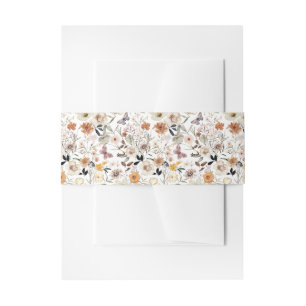 Bandeau De Faire-part Faire-part de mariage Fleurs sauvages de chute