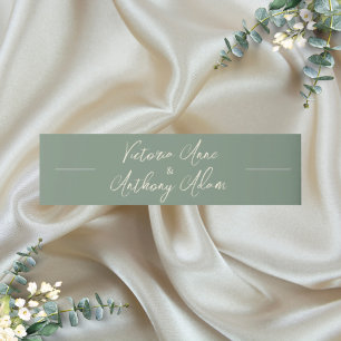Bandeau De Faire-part Faire-part de mariage floral vert personnalisé