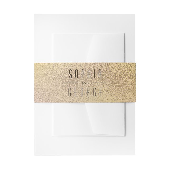 Bandeau De Faire-part Faire-part de mariage minimal de l'huile métalliqu (Devant example)