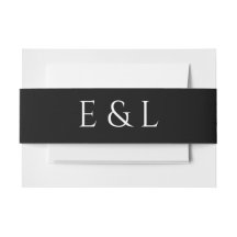 Faire-part de mariage moderne noir et blanc