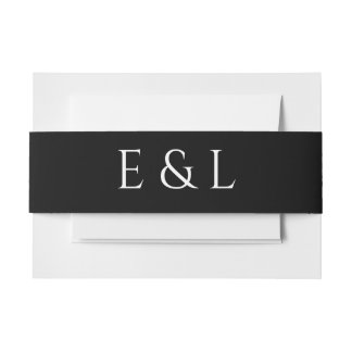 Bandeau De Faire-part Faire-part de mariage moderne noir et blanc