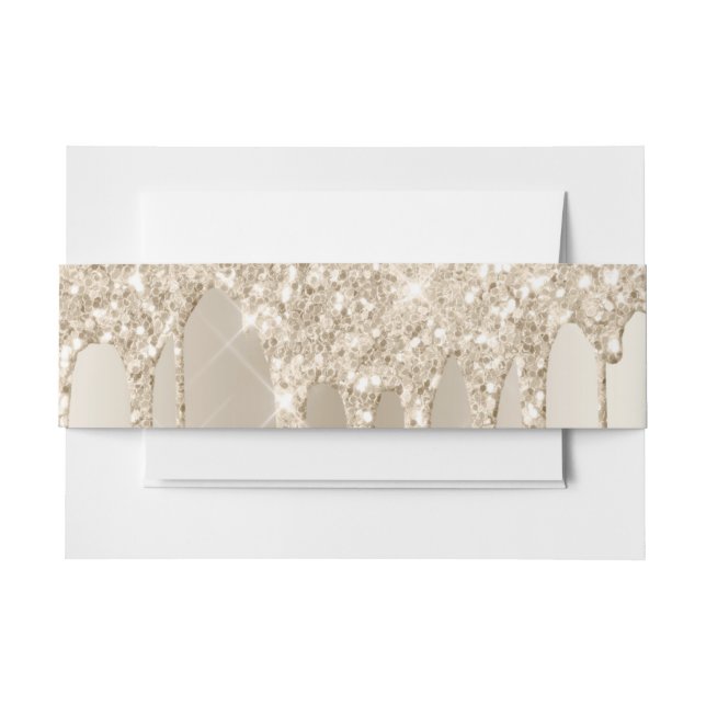 Bandeau De Faire-part Faire-part de mariage Parties scintillant Champagn (Devant Example)