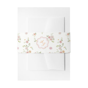 Bandeau De Faire-part Faisceau de mariage floral romantique pour invitat