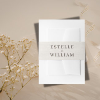 Bandeau De Faire-part Faisceau de mariage minimaliste romantique