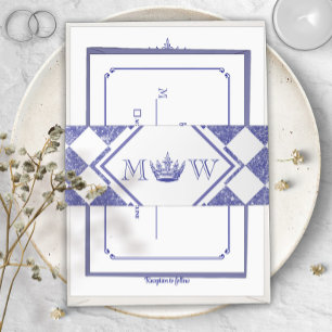 Bandeau De Faire-part Fantaisie Gothique ou Monogramme de Couronne Royal