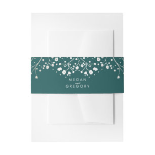 Bandeau De Faire-part Feuille d'or du souffle du bébé et épouser de