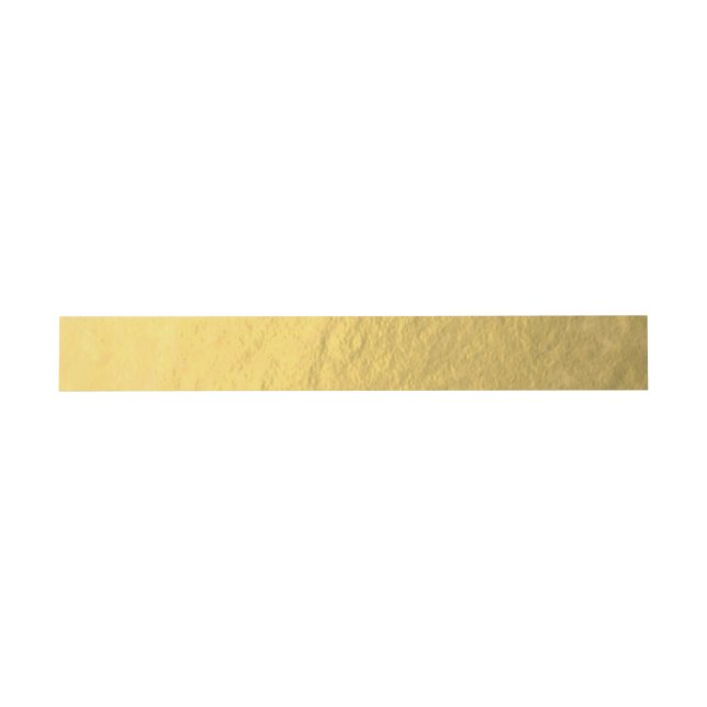 Bandeau De Faire-part Feuille d'or élégante de Faux (Plat)