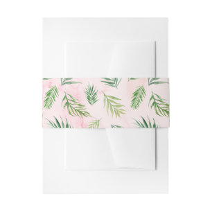 Bandeau De Faire-part Feuille tropical d'aquarelle épousant la bande de