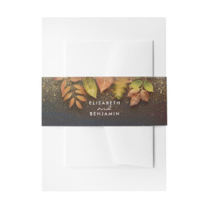 Bandeau De Faire-part Feuilles d'automne vintage et Mariage de Parties s