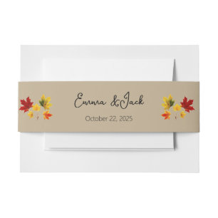 Bandeau De Faire-part Feuilles d'érable vintage