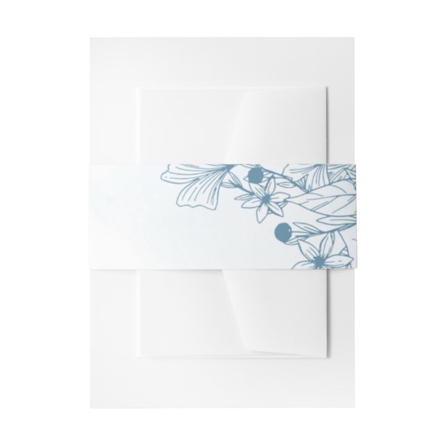 Bandeau De Faire-part Fleur Dans Le Mariage D'Hiver (Devant example)