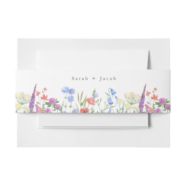 Bandeau De Faire-part Fleur sauvage de printemps Boho Garden Mariage (Devant Example)