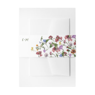 Bandeau De Faire-part Fleur sauvage Frame Rustic Boho Mariage