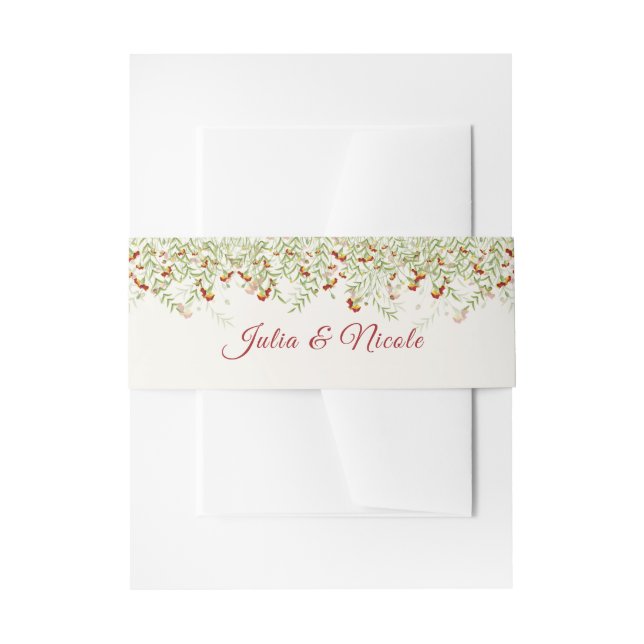 Bandeau De Faire-part Fleur sauvage Jaune Marigold Mariage de feuillage (Devant example)