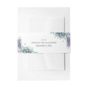 Bandeau De Faire-part Fleurs d'aquarelle violet. Mariage de lavande flor