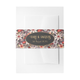 Bandeau De Faire-part Fleurs de fantaisie - Ceinture de ventre de mariag