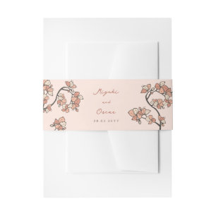 Bandeau De Faire-part Fleurs de prunier roses/Floraison de pêcher Élégan