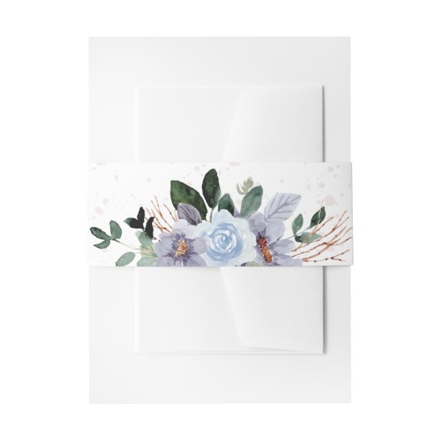 Bandeau De Faire-part Fleurs violettes à l'aquarelle (Devant example)