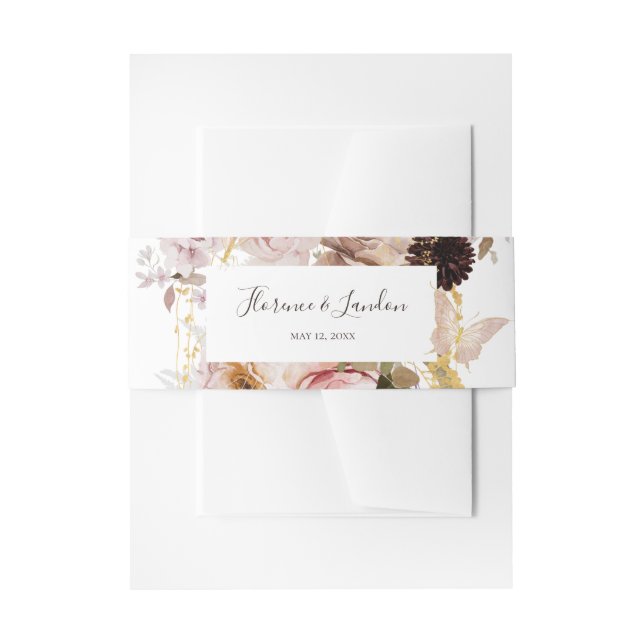 Bandeau De Faire-part Floral flush moderne | MARIAGE (Devant example)