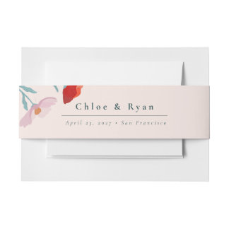 Bandeau De Faire-part Floral Harmony Invitation Bande Belly