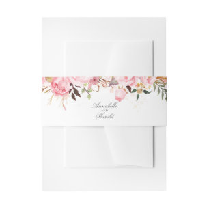 Bandeau De Faire-part Floral rose