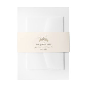 Bandeau De Faire-part Florales d'hiver en argent blanc Quinceañera