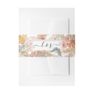 Bandeau De Faire-part Flore défraîchie BOHO Pampas Aquarelle de la laitu