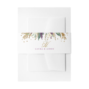 Bandeau De Faire-part Flore Parties scintillant étincelante Amethyst Bel