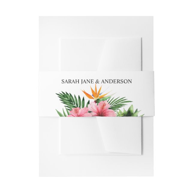 Bandeau De Faire-part Flore tropicale hawaïenne (Devant example)