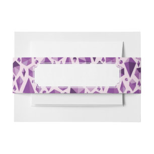 Bandeau De Faire-part Formes géométriques pourpres de bijou
