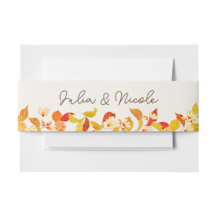 Bandeau De Faire-part Fraîcheur Citrus Foliage Mariage