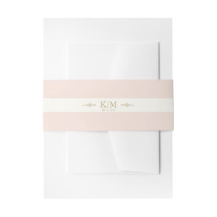 Bandeau De Faire-part Français Romance Mariage Blush ID870