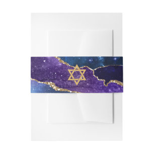 Bandeau De Faire-part Galaxy Agate Bat mitzvah
