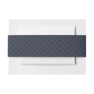 Bandeau De Faire-part Gandy de Myrton Tartan Plaid Familial Motif