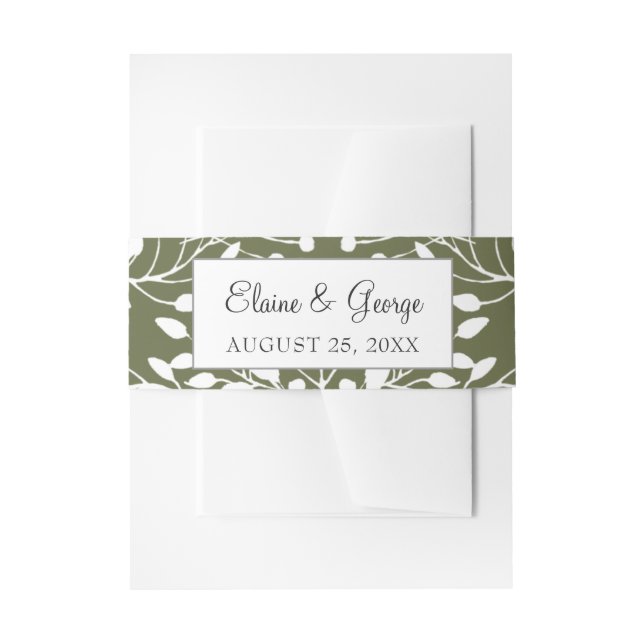 Bandeau De Faire-part Glam Greenery invitations mariage groupe du ventre (Devant example)