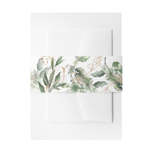 Bandeau De Faire-part Gold Botanical Eucalyptus Élégant paysage